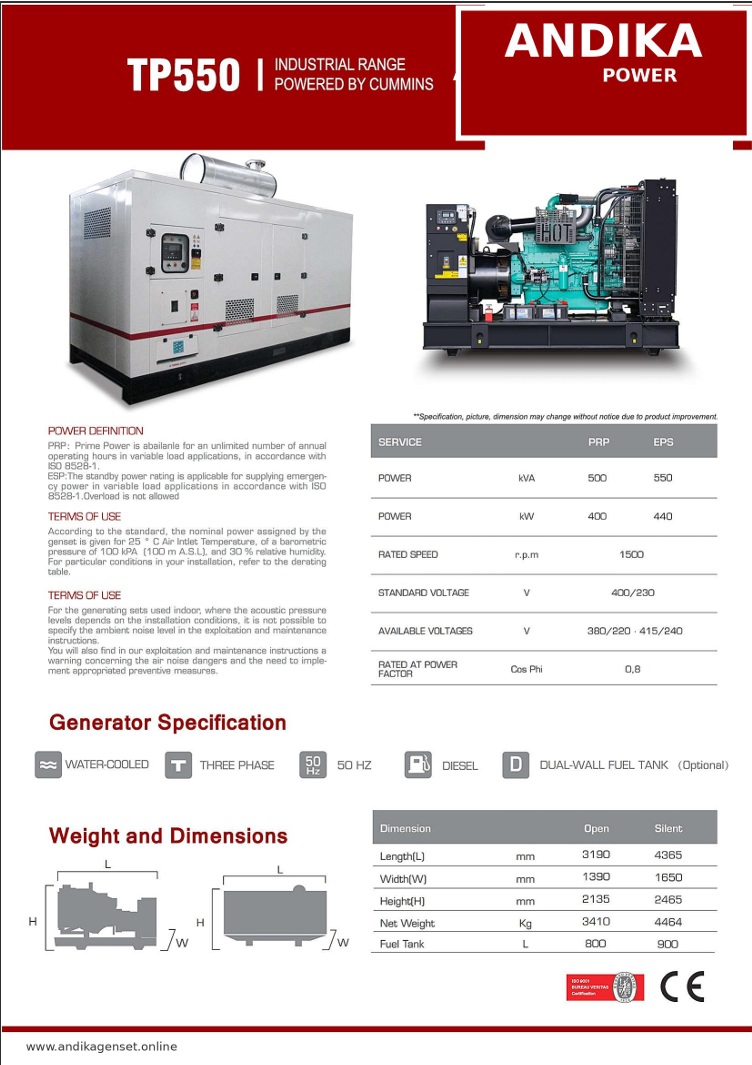 Brosur Genset PD ANDIKA GENSET KLATEN